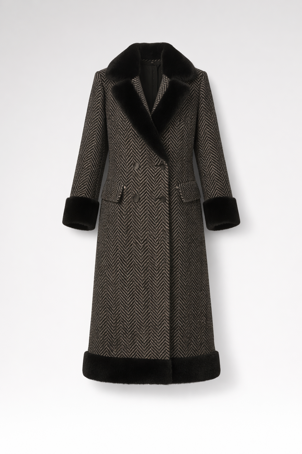 Herringbone Double Breast Coat