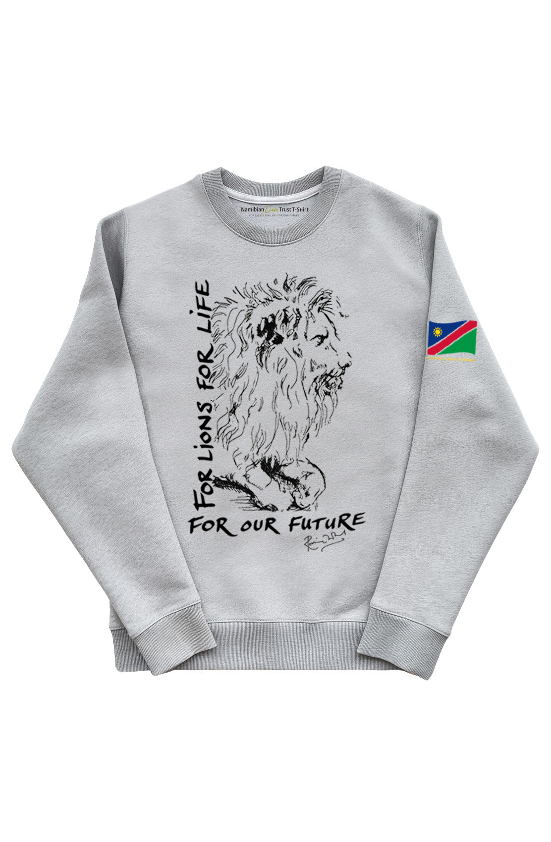 Ronnie Wood For Lions For Life heather grey sweatshirt, women's, artwork